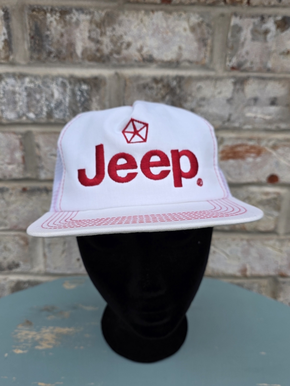 Vintage 80s Jeep Trucker Snapback Hat Made In USA